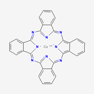 Skeletal structure of Phthalocyanine Blue 15:3 (PB15:3) (CAS 147-14-8)